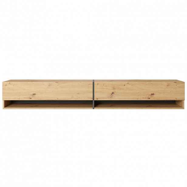 Selsey TV stolek Mirrgo dub / grafitově šedý 200/30/32 cm