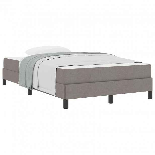 vidaXL Postel s boxspringem Taupe 120 x 190 cm textil