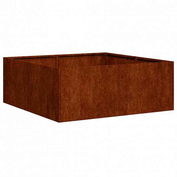 vidaXL Truhlík rezavá 80x80x30 cm povětrnostně odolná ocel