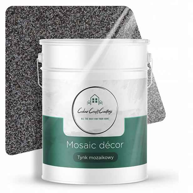 Mozaiková omítka Šedá Tmavě Grafitová M42 12,5 kg na 3,2 m² Pryskyřice