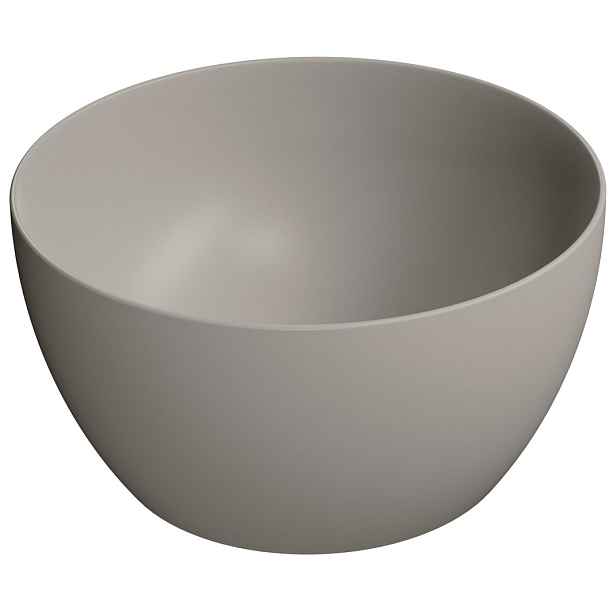 GSI PURA keramické umyvadlo na desku vysoké, průměr 42cm, tortora mat