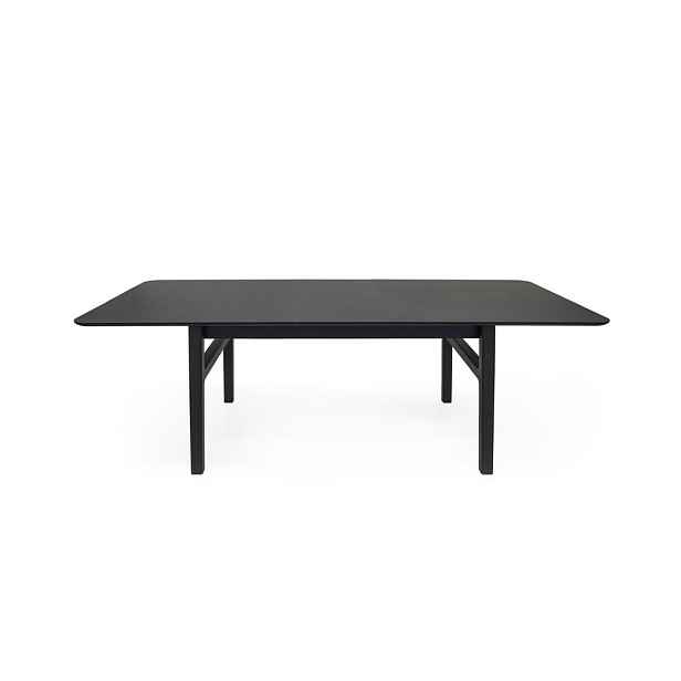 Rozkládací jídelní stůl s přídavnou deskou v dekoru dubu 90x180 cm Curved – Woodman