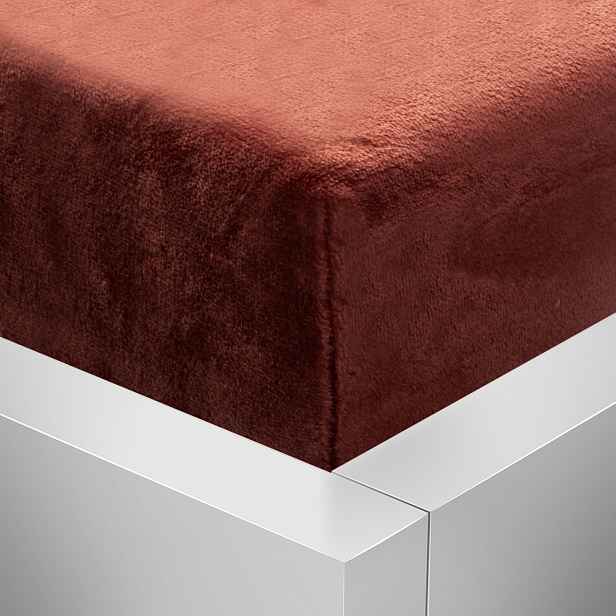 TOP OBOUSTRANNÉ Mikroplyšové prostěradlo DELUXE 180x200 - Bordó