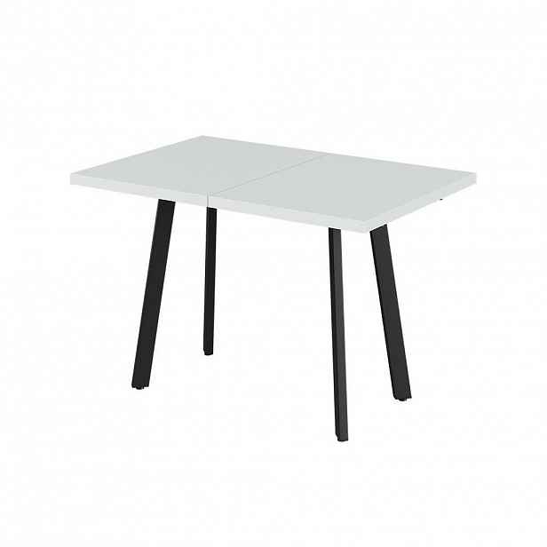 Vicco JÍDELNÍ STŮL Tisko, Bílá/Černá, 120-160 x 80 cm s výsuvnou deskou stolu