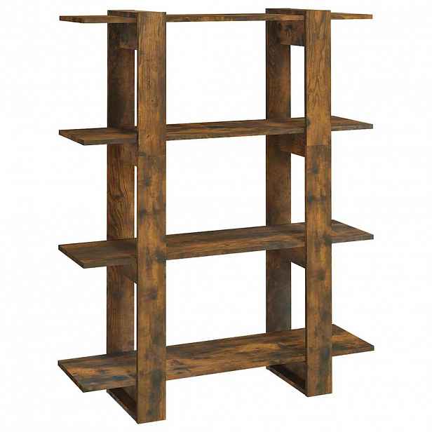 vidaXL Knihovna / dělicí stěna kouřový dub 100 x 30 x 123,5 cm