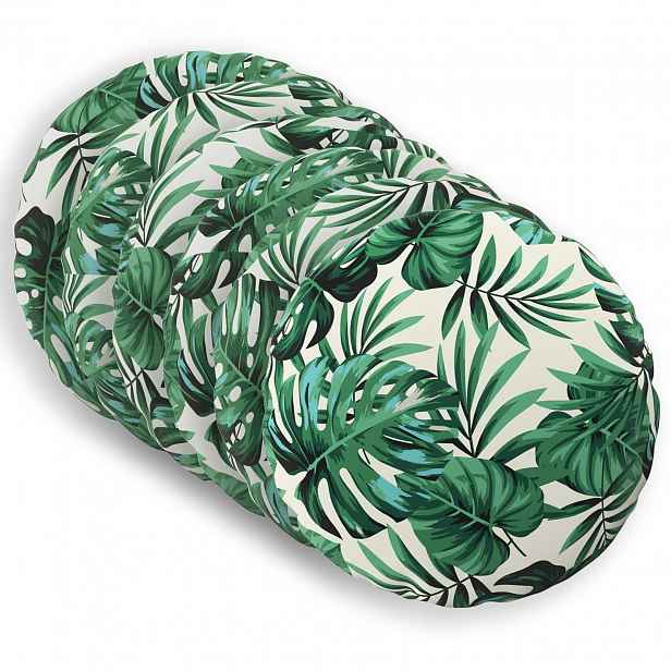 vidaXL Povlak na polštář 6 pcs HEERLEN Vzor listů Ø 30 cm Polyester