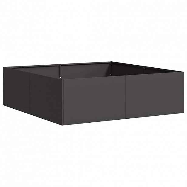 vidaXL Truhlík černý 100x100x30 cm ocel
