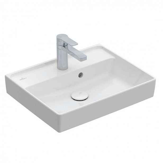 Villeroy & Boch Collaro - Umývátko nábytkové 50x40 cm, s přepadem, 1 otvor pro baterii, CeramicPlus, alpská bílá 43345GR1