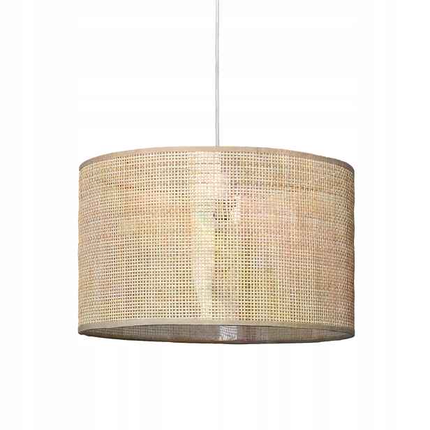 Závěsná ratanová lampa boho hnědá kulatá 40 cm do obývacího pokoje Abruzzo