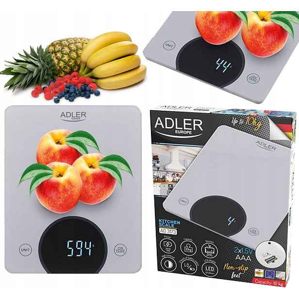 Kuchyňská váha do 10 kg Led Adler Ad 3173 stříbrná