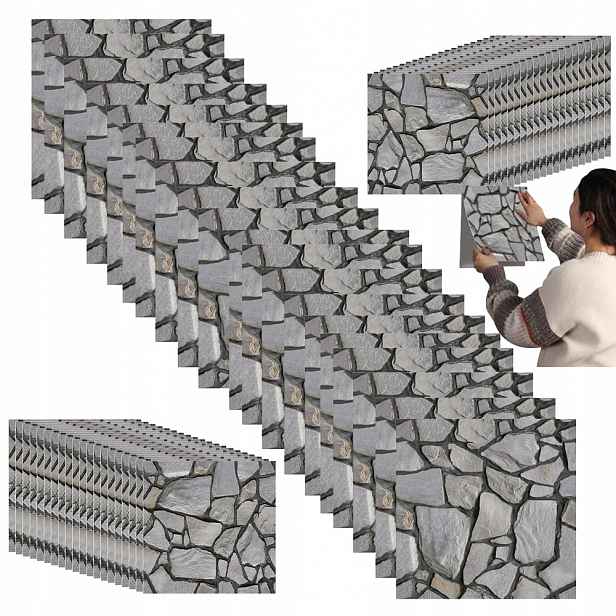 Samolepicí Tapeta Na Zeď Dýha Imitace Kámen Skály 3D Efekt 20 ks