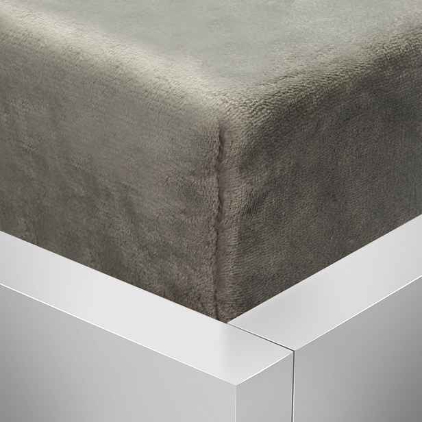 TOP OBOUSTRANNÉ Mikroplyšové prostěradlo DELUXE 180x200 - Tmavě šedá