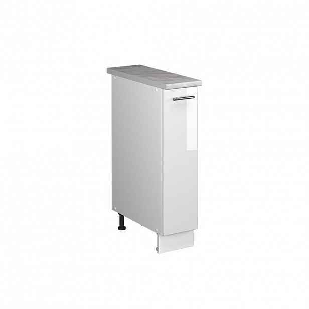Vicco LÉKÁRNIČKOVÁ SKŘÍŇKA Fame-Line, Bílá vysoký lesk/Bílá, 20 cm, PD Mramor