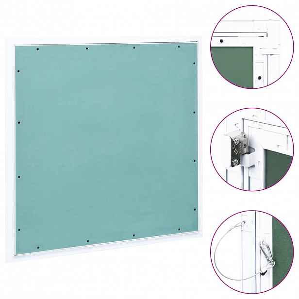 vidaXL Přístupový panel s hliníkovým rámem a sádrokartonem 700x700 mm