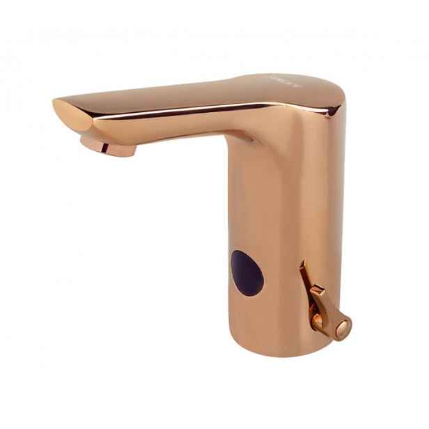 Sanela - Elektronická umyvadlová baterie, síťové napájení, růžové zlato SLU 76F