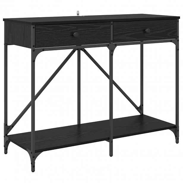 vidaXL Konzolový stolek Černý dub 100 x 39 x 78,5 cm Kompozitní dřevo