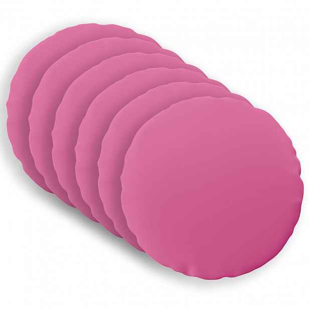 vidaXL Povlak na polštář 6 pcs HEERLEN Růžová Ø 30 cm Polyester