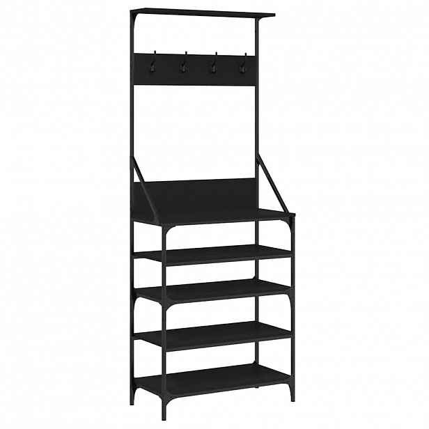 vidaXL Stojan na oblečení s prostorem pro obuv černý 70 x 34 x 184 cm