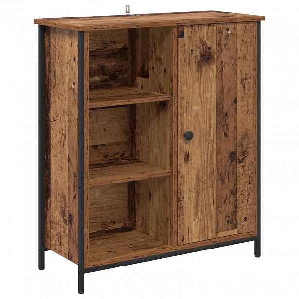 vidaXL Servírovací skříň Staré dřevo 70 x 30 x 80 cm Kompozitní dřevo