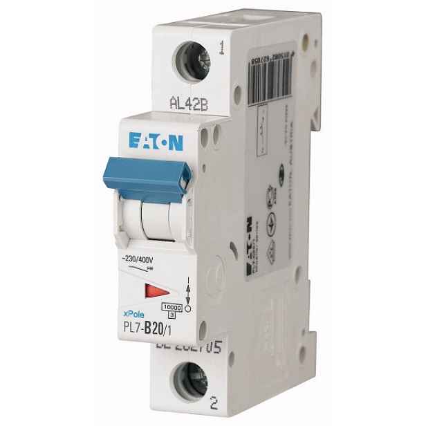 Jistič Eaton PL7-B20/1 10 kA B 20 A