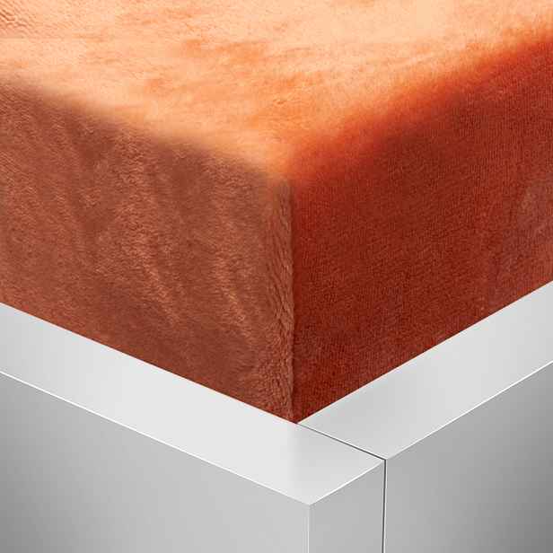 TOP OBOUSTRANNÉ Mikroplyšové prostěradlo DELUXE 180x200 - Cihlová