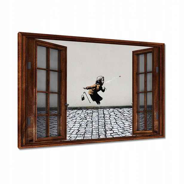 Obrazy 90x60 Banksy Babička Achoo Kicha