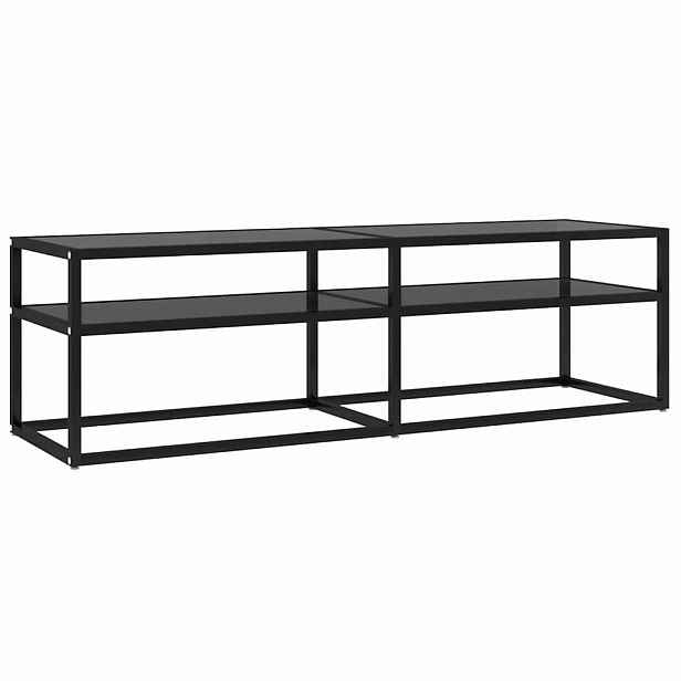 vidaXL TV stolek černý 140 x 40 x 40,5 cm tvrzené sklo
