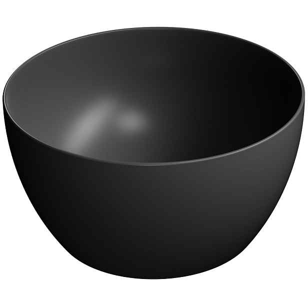 GSI PURA keramické umyvadlo na desku vysoké, průměr 42cm, černá mat