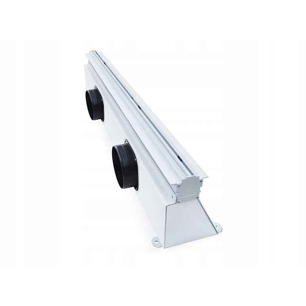 Lineární ventilátor 1-štěrbinový, bílý, nastavitelný pro zabudování 20/1000 mm