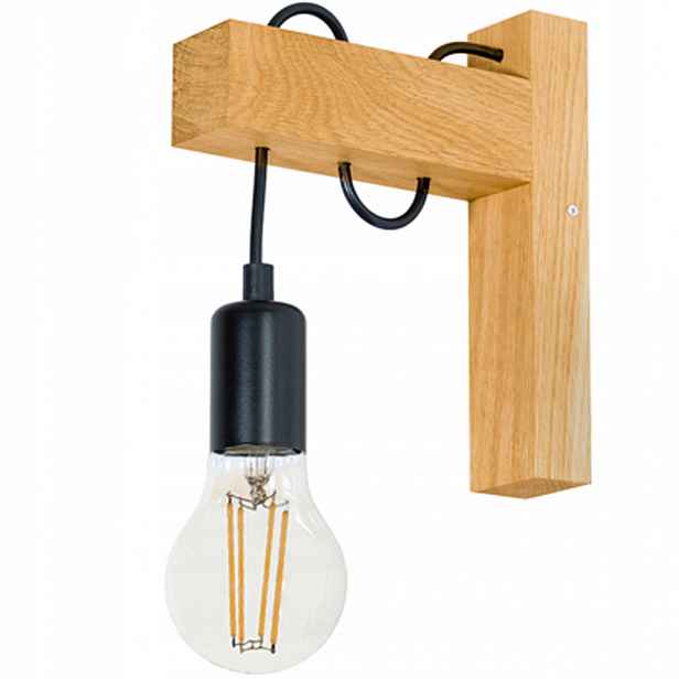 Nástěnná Led lampa E27 Dubová Lupo loft obývací pokoj na omítku nad zrcadlo