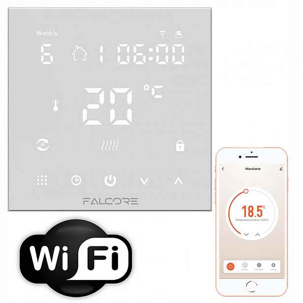 Pokojový termostat, pokojový regulátor, regulátor Falcore PT-501B WiFi