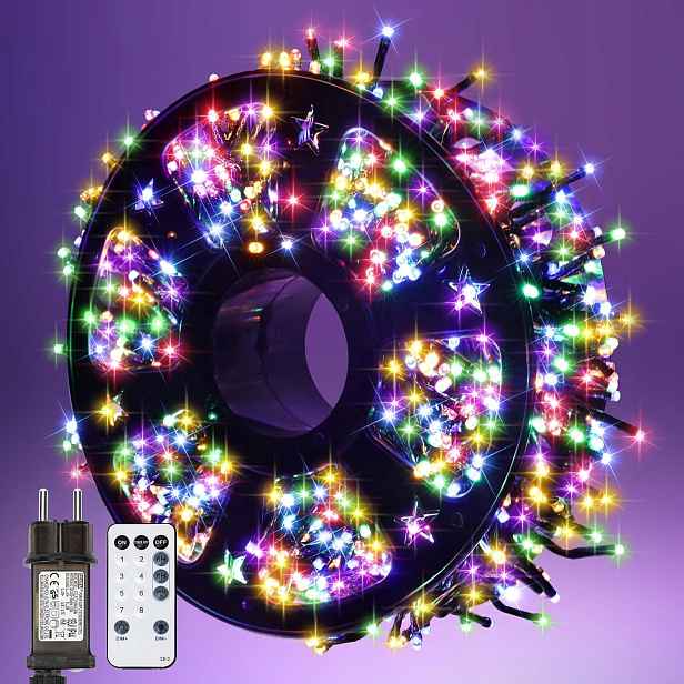 Venkovní osvětlení 20 m 1000 Led vícebarevné