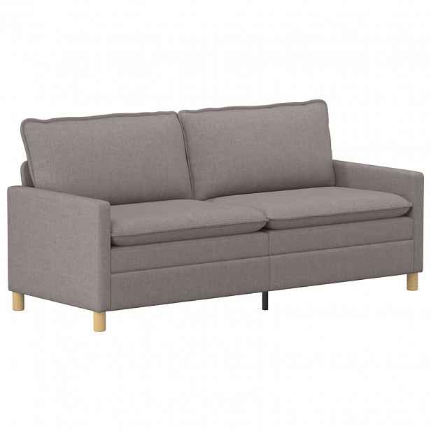 vidaXL Pohovka Pro 3 osobu Taupe 196 x 81 x 87,5 cm Textil