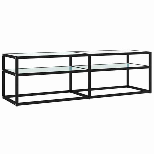 vidaXL TV stolek bílý mramor 140 x 40 x 40,5 cm tvrzené sklo