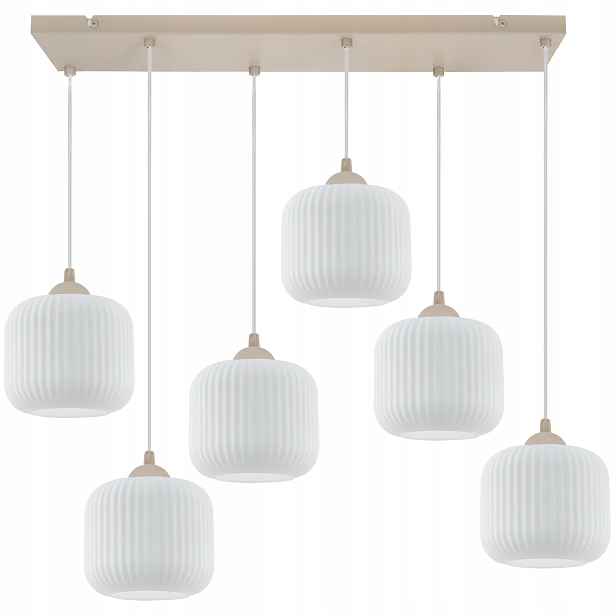 Závěsná Stropní Lampa Kašmírový Lustr Béžová Do Jídelny Kuchyně Obývacího Pokoje E27
