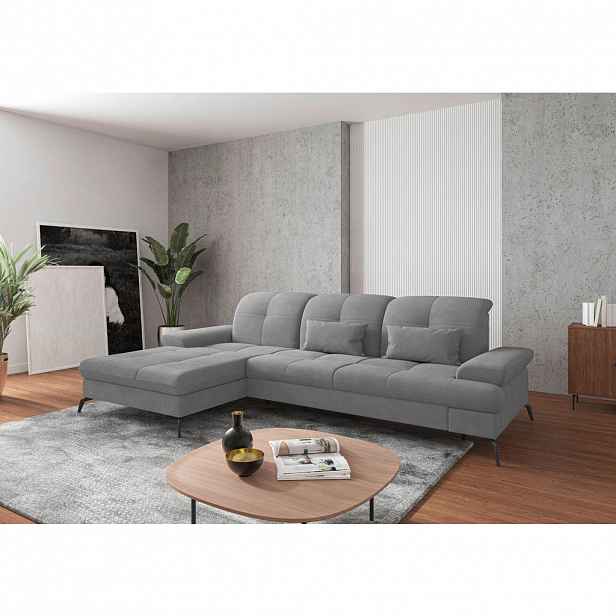 Sit & More ROHOVÁ SEDAČKA, textil, šedá