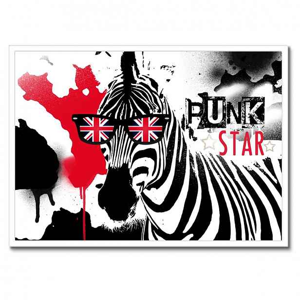 Plakáty v rámu 70x50 Zebra Punk Star Brýle
