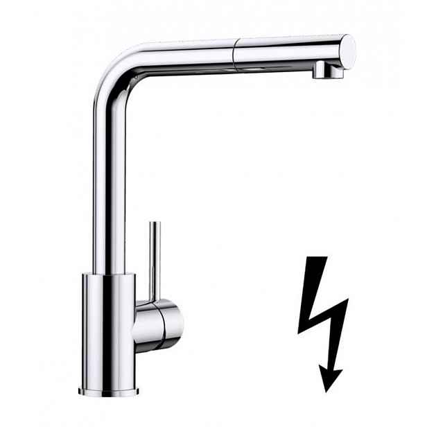 Blanco Mila S - Dřezová baterie s výsuvnou koncovkou, chrom 521466