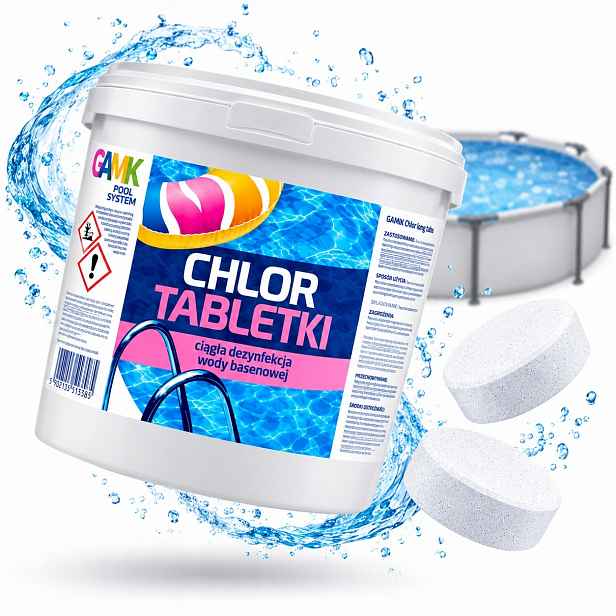 Chemie Bazénová Chlor 3KG Tablety 200G 15X200G Na Dezinfekci Vody V Bazénu