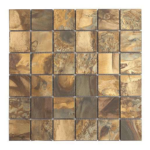 Měděná mozaika metalická hnědá 30x30 cm mat MOS4848CO