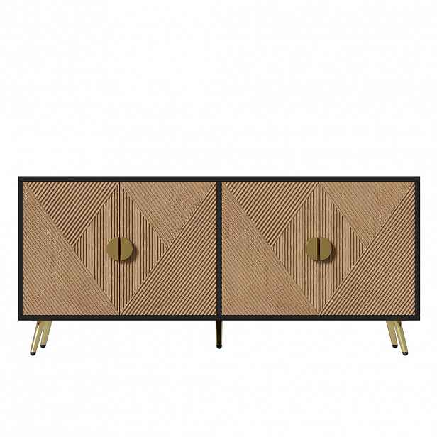 Urban Meuble KOMODA s kosočtvercovým vzorem na dvířkách - 160/40/40 cm