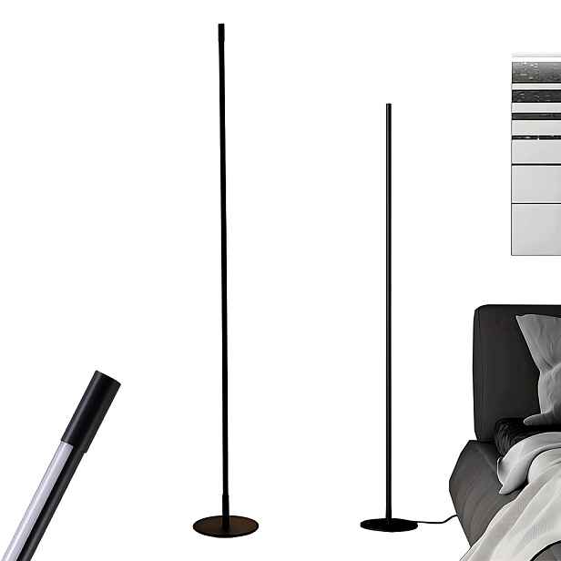 Stojací Led podlahová lampa černá 147 cm 3000K 1100LM