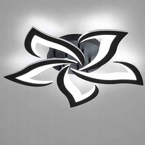 Stropní Led lampa Lustr černý moderní do obývacího pokoje 60W 6500K