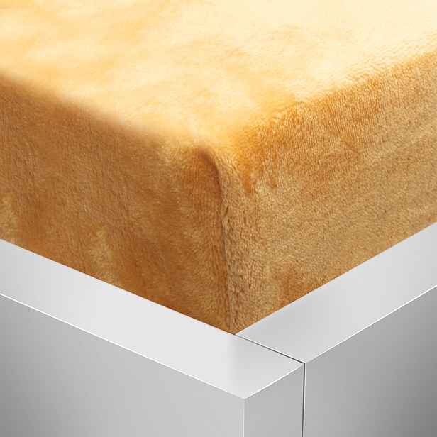 TOP OBOUSTRANNÉ Mikroplyšové prostěradlo DELUXE 180x200 - Žluto-oranžová