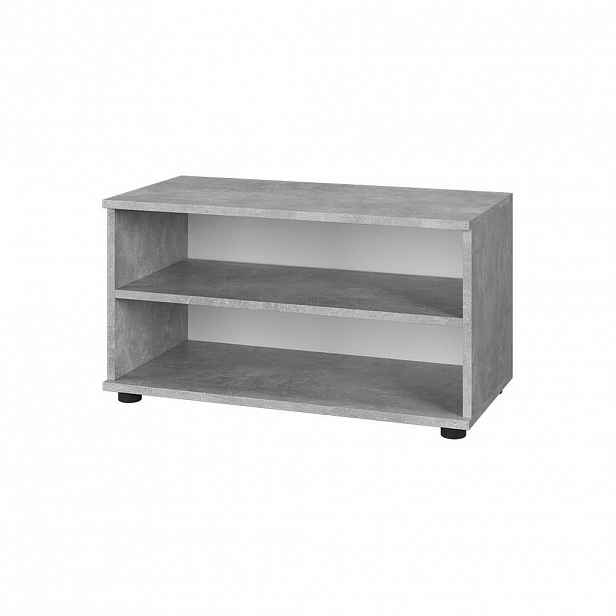 Vicco SKŘÍŇKA DO OBÝVACÍHO POKOJE Berno Beton 70.8 x 38.9 cm se 2 přihrádkami