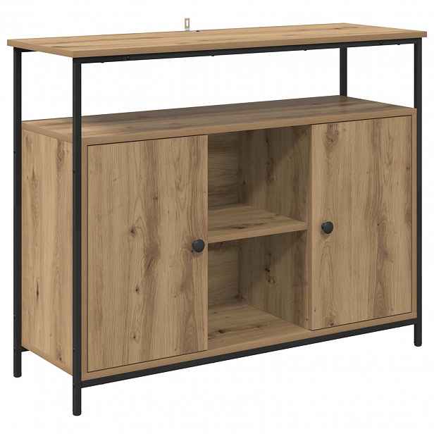 vidaXL Servírovací skříň Artisanový dub 100 x 35 x 80 cm