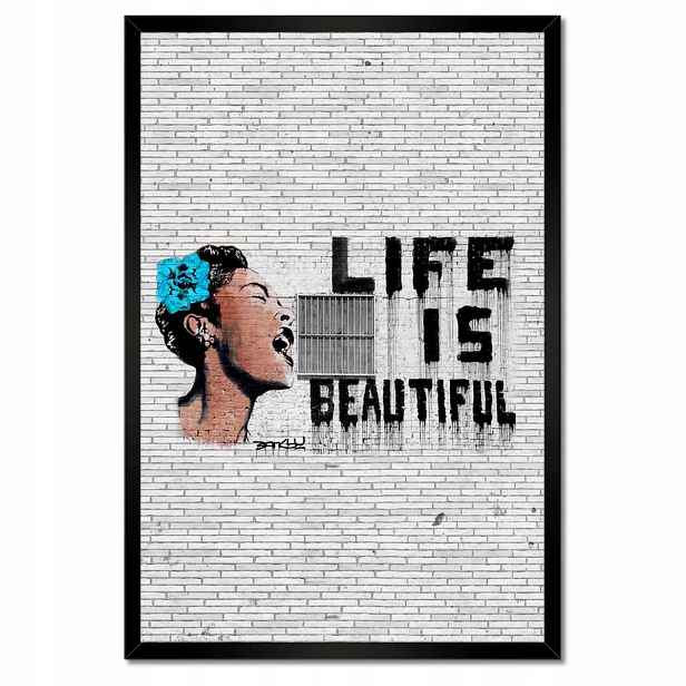 Plakáty v rámu 40x60 Banksy Life jsou krásné