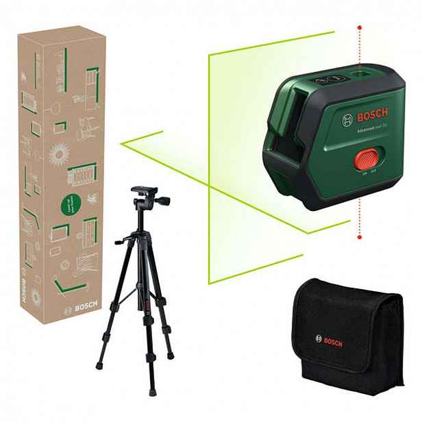 Bosch - Křížový laser, dosah 15 m, s příslušenstvím 0603663GZ1