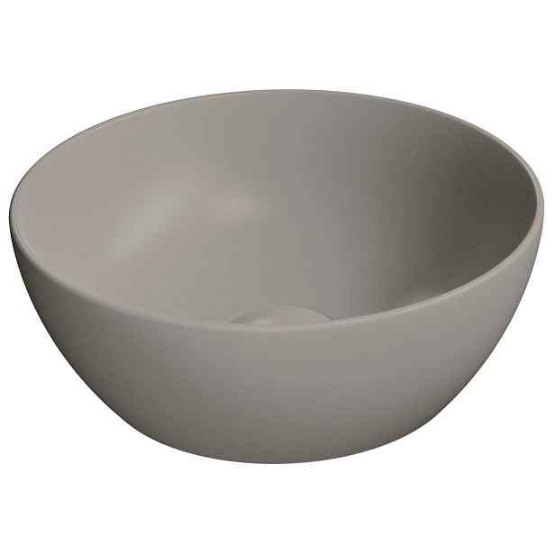 GSI PURA keramické umývátko na desku, průměr 32cm, tortora mat