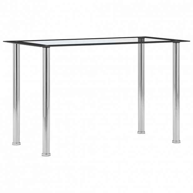vidaXL Jídelní stůl černo-průhledný 120 x 60 x 75 cm tvrzené sklo